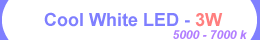 High Power Cool White LED - 3W ( emitter packing )( 5000K - 7000K ) - UV.Chingtek.net
