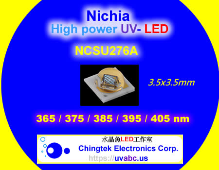 Technology - ultraviolet UV LED light module/lamp - Industrial Pro. Nichia Series  (UVA 365/375/385/395/405nm)